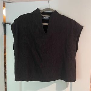 Maeve Black Sleeveless Boxy Blouse